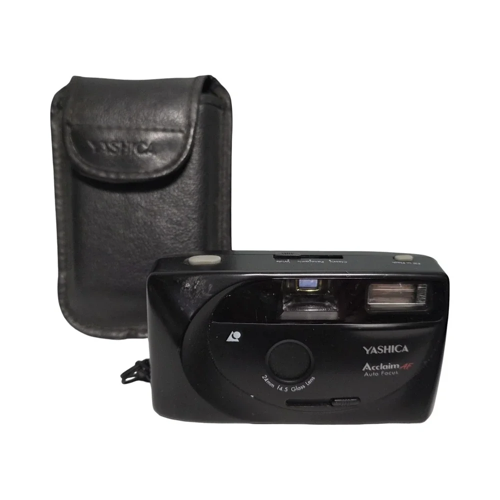Yashica Acclaim AF Auto Focus Camera 24mm f4.5 Glass Lens Camera Black